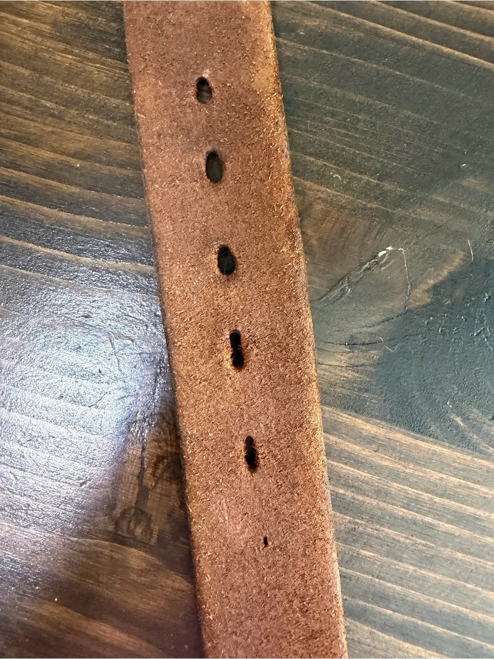 Vintage Brown Leather Men's Belt Strap Unbranded